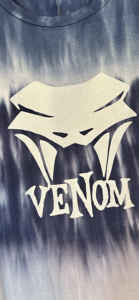 Venom Custom Shirt White Glitter